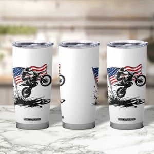 Dirt Bike American Flag Motocross Tumbler Cup TS14 Print Your Wear