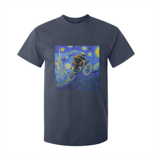 Bigfoot Dirt Bike Sasquatch T Shirt For Kid Starry Night Van Gogh Biker TS14 Navy Print Your Wear