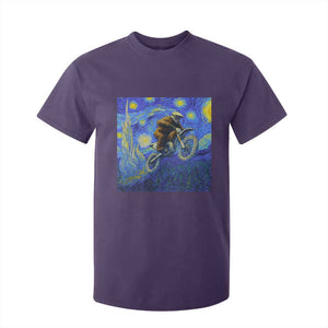 Bigfoot Dirt Bike Sasquatch T Shirt For Kid Starry Night Van Gogh Biker TS14 Purple Print Your Wear