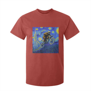 Bigfoot Dirt Bike Sasquatch T Shirt For Kid Starry Night Van Gogh Biker TS14 Red Print Your Wear