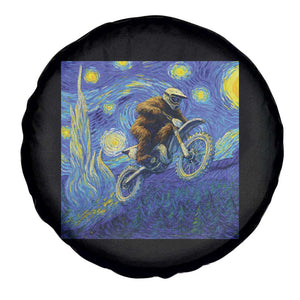 Bigfoot Dirt Bike Sasquatch Spare Tire Cover Starry Night Van Gogh Biker TS14 Print Your Wear