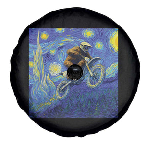 Bigfoot Dirt Bike Sasquatch Spare Tire Cover Starry Night Van Gogh Biker TS14 Print Your Wear
