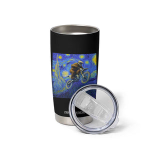 Bigfoot Dirt Bike Sasquatch Tumbler Cup Starry Night Van Gogh Biker TS14 Print Your Wear