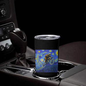 Bigfoot Dirt Bike Sasquatch Tumbler Cup Starry Night Van Gogh Biker TS14 Print Your Wear