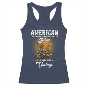 Native American Motorcycle Indian Bikers Club Classic And Vintage Racerback Tank Top TS14 Navy Print Your Wear