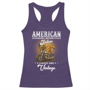 Native American Motorcycle Indian Bikers Club Classic And Vintage Racerback Tank Top TS14 Purple Print Your Wear