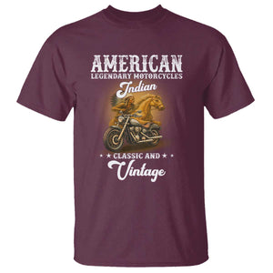 Native American Motorcycle Indian Bikers Club Classic And Vintage T Shirt TS14 Maroon Print Your Wear