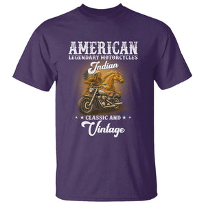 Native American Motorcycle Indian Bikers Club Classic And Vintage T Shirt TS14 Purple Print Your Wear