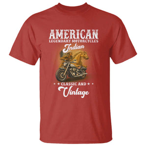 Native American Motorcycle Indian Bikers Club Classic And Vintage T Shirt TS14 Red Print Your Wear
