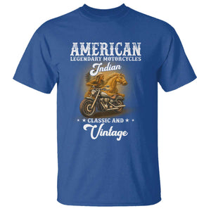 Native American Motorcycle Indian Bikers Club Classic And Vintage T Shirt TS14 Royal Blue Print Your Wear