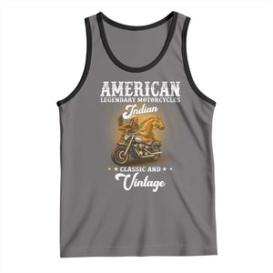 Native American Motorcycle Indian Bikers Club Classic And Vintage Tank Top TS14 Deep Heather Black Print Your Wear