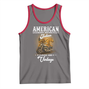 Native American Motorcycle Indian Bikers Club Classic And Vintage Tank Top TS14 Deep Heather Red Print Your Wear