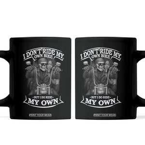 African American Motorcycle Coffee Mug Skeleton Biker TS14 Black Print Your Wear