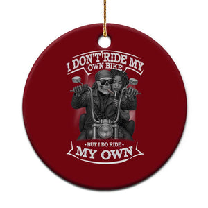 African American Motorcycle Ceramic Ornament Skeleton Biker TS14 1pc Red Print Your Wear