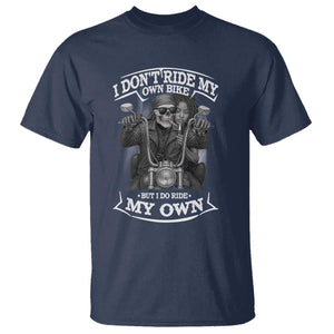 African American Motorcycle T Shirt Skeleton Biker TS14 Navy Print Your Wear