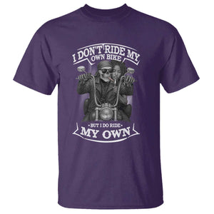 African American Motorcycle T Shirt Skeleton Biker TS14 Purple Print Your Wear