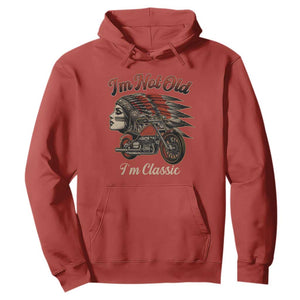 Funny Native American Biker Hoodie I Am Not Old I Am Classic TS14 Red Print Your Wear