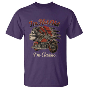 Funny Native American Biker T Shirt I Am Not Old I Am Classic TS14 Purple Print Your Wear