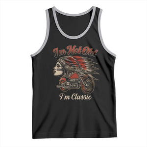 Funny Native American Biker Tank Top I Am Not Old I Am Classic TS14 Black Athletic Heather Print Your Wear