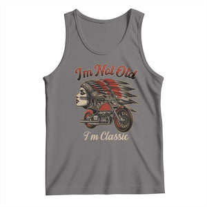Funny Native American Biker Tank Top I Am Not Old I Am Classic TS14 Deep Heather Print Your Wear