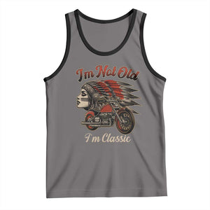 Funny Native American Biker Tank Top I Am Not Old I Am Classic TS14 Deep Heather Black Print Your Wear