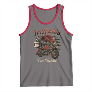 Funny Native American Biker Tank Top I Am Not Old I Am Classic TS14 Deep Heather Red Print Your Wear
