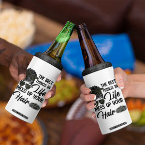 Funny Biker Woman 4 in 1 Can Cooler Tumbler The Best Things In Life Mess Up Your Hair TS14 Print Your Wear