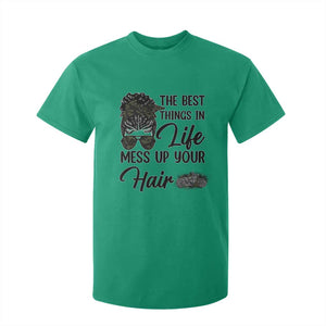 Funny Biker Woman T Shirt For Kid The Best Things In Life Mess Up Your Hair TS14 Irish Green Print Your Wear