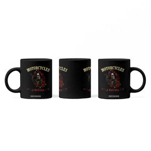 Skeleton Motorcycle Biker Coffee Mug Motorcycles And Mascara Roses TS14 Print Your Wear