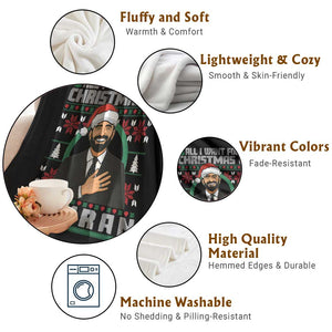 Zohran Mamdani Christmas Throw Blanket All I Want For Xmas Is New York City TS14 Print Your Wear