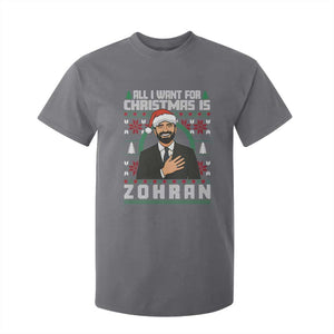 Zohran Mamdani Christmas T Shirt For Kid All I Want For Xmas Is New York City TS14 Charcoal Print Your Wear