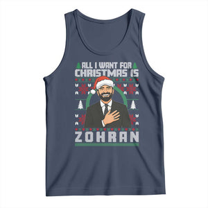Zohran Mamdani Christmas Tank Top All I Want For Xmas Is New York City TS14 Navy Print Your Wear