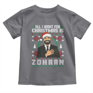 Zohran Mamdani Christmas Toddler T Shirt All I Want For Xmas Is New York City TS14 Charcoal Print Your Wear