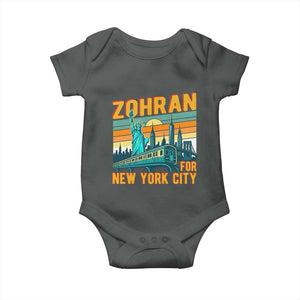 Zohran Mamdani NYC Mayor Baby Onesie TS14 Dark Heather Print Your Wear