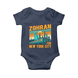 Zohran Mamdani NYC Mayor Baby Onesie TS14 Navy Print Your Wear