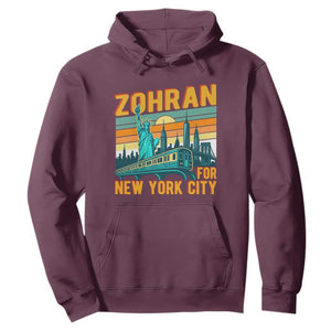 Zohran Mamdani NYC Mayor Hoodie TS14 Maroon Print Your Wear