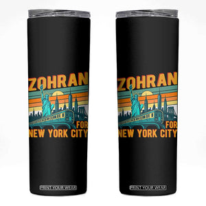 Zohran Mamdani NYC Mayor Skinny Tumbler TS14 Black Print Your Wear