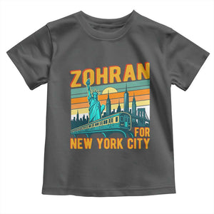 Zohran Mamdani NYC Mayor Toddler T Shirt TS14 Dark Heather Print Your Wear