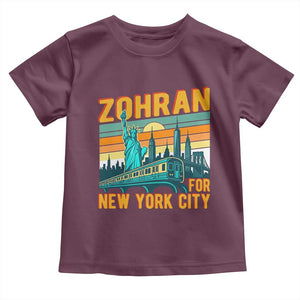Zohran Mamdani NYC Mayor Toddler T Shirt TS14 Maroon Print Your Wear