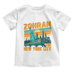 Zohran Mamdani NYC Mayor Toddler T Shirt TS14 White Print Your Wear