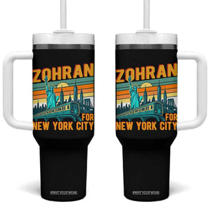 Zohran Mamdani NYC Mayor Tumbler With Handle TS14 One Size: 40 oz Black Print Your Wear