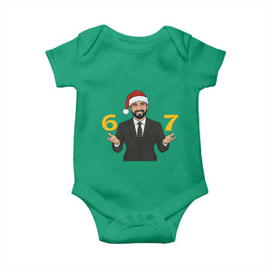 67 Six Seven Zohran Mamdani Christmas Baby Onesie TS14 Irish Green Print Your Wear