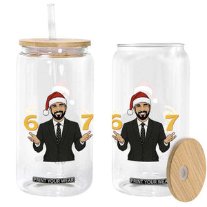 67 Six Seven Zohran Mamdani Christmas Glass Can TS14 Print Your Wear