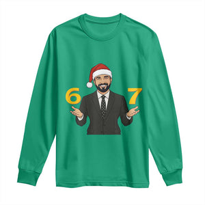 67 Six Seven Zohran Mamdani Christmas Long Sleeve Shirt TS14 Irish Green Print Your Wear