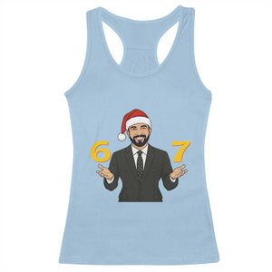 67 Six Seven Zohran Mamdani Christmas Racerback Tank Top TS14 Light Blue Print Your Wear