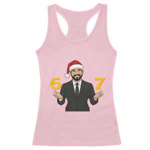 67 Six Seven Zohran Mamdani Christmas Racerback Tank Top TS14 Light Pink Print Your Wear