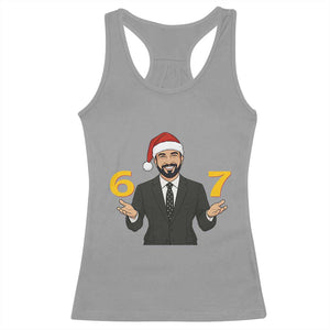 67 Six Seven Zohran Mamdani Christmas Racerback Tank Top TS14 Sport Gray Print Your Wear