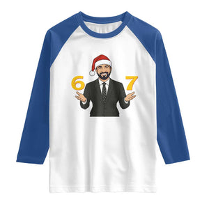 67 Six Seven Zohran Mamdani Christmas Raglan Shirt TS14 White Royal Print Your Wear