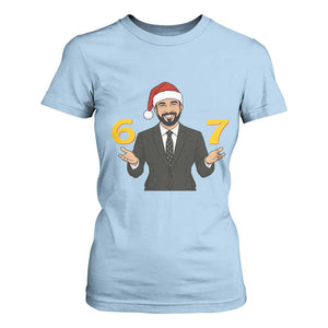67 Six Seven Zohran Mamdani Christmas T Shirt For Women TS14 Light Blue Print Your Wear