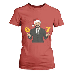 67 Six Seven Zohran Mamdani Christmas T Shirt For Women TS14 Red Print Your Wear